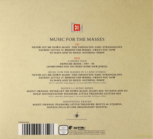 Depeche Mode: Music For The Masses [CD]+[DVD]