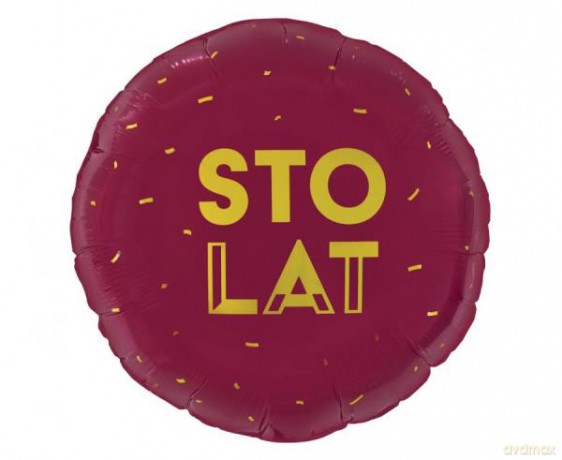 Balon foliowy Sto Lat (bordowy), 18 FG-OSLB