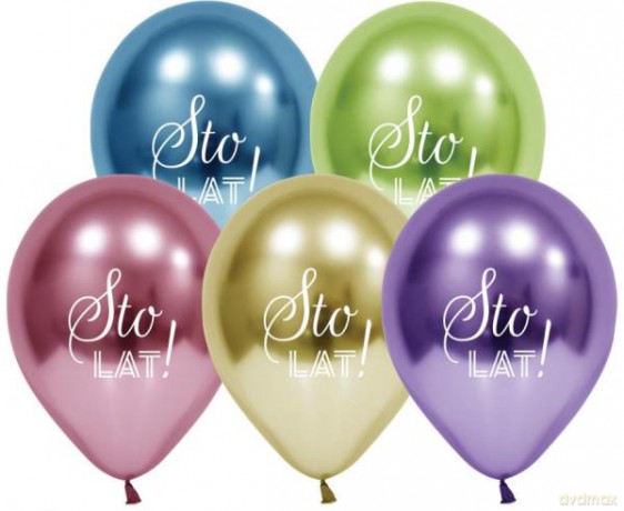 Balony Beauty&Charm Sto Lat (platynowe), 12/ 5 szt. GZ-SLP5