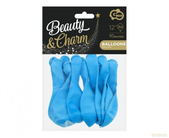 Balony Beauty&Charm, pastelowe blady niebieski 12/ 10 szt. CB-1PBN