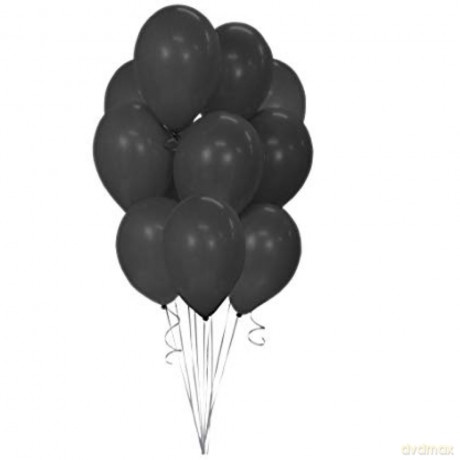 Balony Beauty&Charm, pastelowe czarne 12/ 10 szt. CB-1PCR