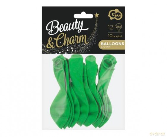 Balony Beauty&Charm, pastelowe zielone 12/ 10 szt. CB-1PZI