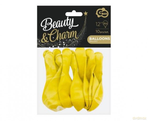 Balony Beauty&Charm, pastelowe żółte 12/ 10 szt. CB-1PZO