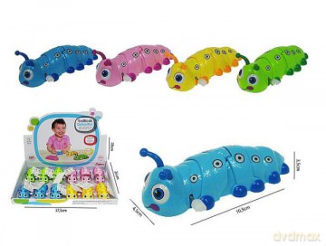 Gąsienica nakręcana 4 kolory 10 cm [FIGURKA]