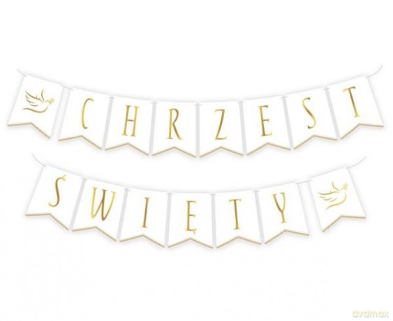Girlanda papierowa Chrzest Święty, flagi 13.5x17.5 cm, 2x300 cm RV-GPCS