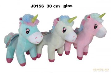Maskotka Jednorożec 3 kolory 30 cm z głosem 163387