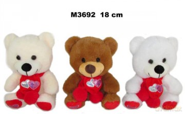 Maskotka Miś 3kol 18cm 162939
