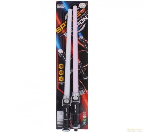 Miecz świetlny podwójny dźwięk LED 132cm NoboKids