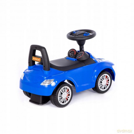 Polesie 94872 Samochód jeździk, jeździdełko SuperCar Nr1 z sygnałamem dźwiękowym granatowy