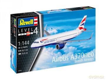 Samolot do sklejania 1:144 03840 Airbus A320neo British Airways Revell