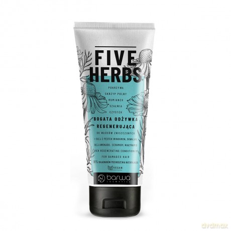 BARWA Five Herbs Bogata Odżywka regenerująca - do włosów zniszczonych 180 ml