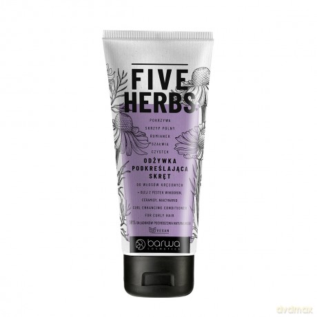 BARWA Five Herbs Odżywka podkreślająca skręt - do włosów kręconych 180 ml