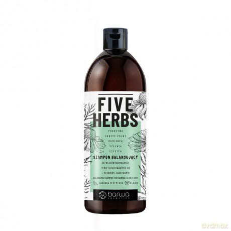 BARWA Five Herbs Szampon balansujący - do włosów normalnych i przetłuszczających się 480 ml