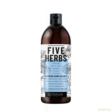 BARWA Five Herbs Szampon nawilżający - do włosów suchych i zniszczonych 480 ml