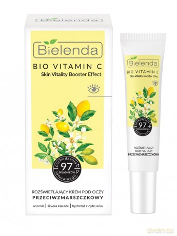Bielenda Bio Vitamin C Rozświetlający Krem przeciwzmarszczkowy pod oczy 15 ml
