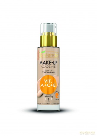 Bielenda Make-Up Academie Płynny Fluid z witaminami A+C+E nr 1 naturalny 30 ml