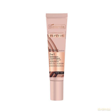 Bielenda Ujędrniające Peptydy Ujędniająco-Rozświetlający Krem - Serum peptydowe 2w1 pod oczy i na powieki 15 ml