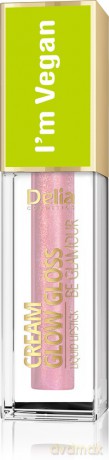 Delia Cosmetics Cream Glow Gloss Wegański Błyszczyk do ust nr 102 Rose Light 5 ml