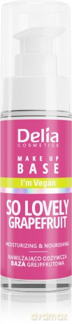 Delia Cosmetics Wegańska Nawilżająco-Odżywcza Baza pod makijaż So Lovely Grapefruit 30 ml