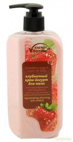 ENERGY OF VITAMINS Jogurtowy Krem truskawkowy do ciała 260 ml