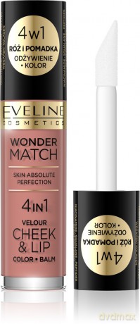 Eveline Wonder Match Róż i Pomadka w płynie 4w1 nr 01 4.5 ml