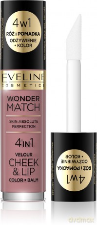 Eveline Wonder Match Róż i Pomadka w płynie 4w1 nr 02 4.5 ml