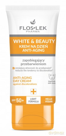 FLOS WHITE Krem zapobiegający przebarw.spf 50