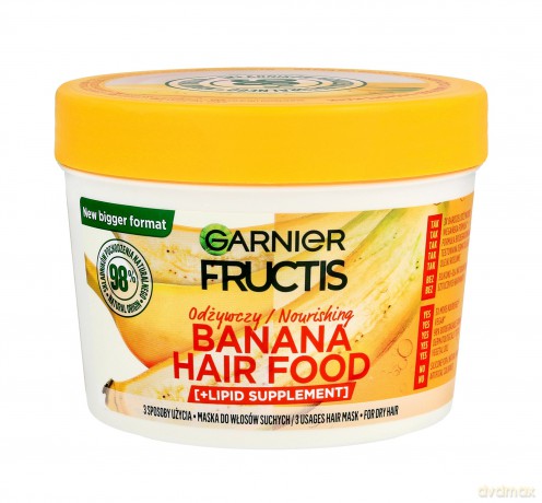 Fructis Hair Food Maska odżywcza do włosów suchych - Banana 400 ml