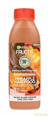 Fructis Hair Food Szampon olśniewający blask do włosów długich i matowych - Pineapple 350 ml