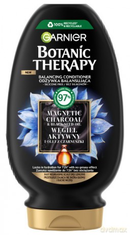 Garnier Botanic Therapy Balansująca Odżywka do przetłuszczających się włosów i suchej skóry głowy z węglem aktywnym 200 ml