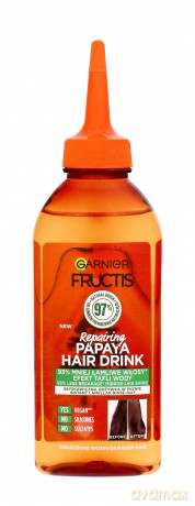 Garnier Hair Drink Błyskawiczna Lamellarna Odżywka w płynie do włosów zniszczonych - Papaya 200 ml