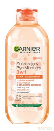 Garnier Skin Naturals Złuszczający Płyn micelarny 3w1 400 ml