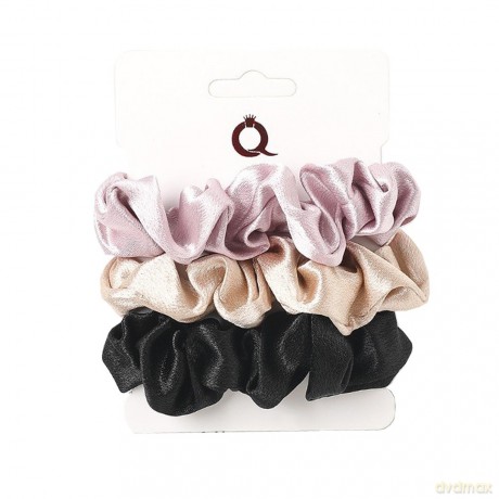 Gumki do włosów typu scrunchie 3 kolory - -3 szt