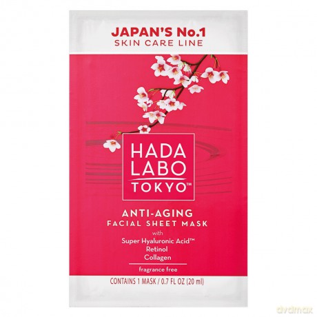 HADA LABO TOKYO Przeciwzmarszczkowa Maska w płachcie Anti-Aging (20 ml)