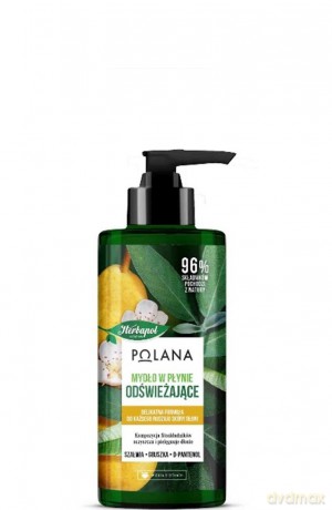 HERBAPOL Polana Mydło w płynie odświeżające - Szałwia & Gruszka & D-Pantenol 390 ml