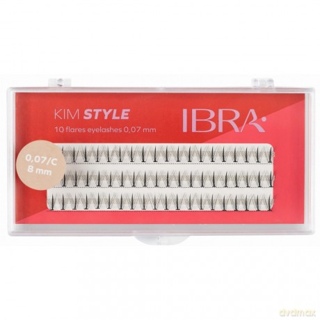 IBRA Kępki rzęs KIM STYLE 0.07/C - 8 mm