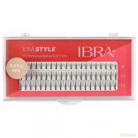 IBRA Kępki rzęs KIM STYLE 0.07/C - Mix (8,10,12mm)