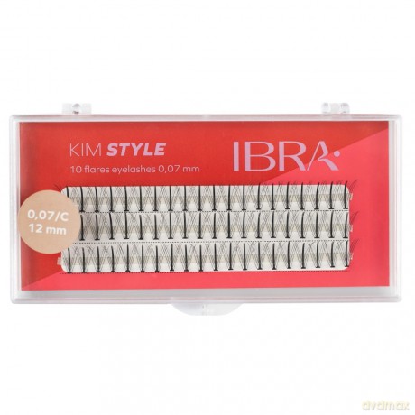 IBRA Kępki rzęs KIM STYLE 0.07/C -12 mm
