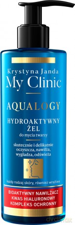 JANDA My Clinic Aqualogy Hydroaktywny Żel do mycia twarzy - do każdego rodzaju cery 400 ml