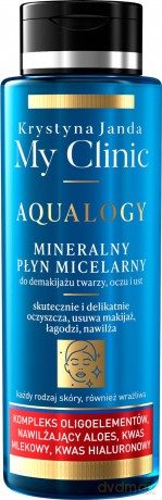 JANDA My Clinic Aqualogy Mineralny Płyn micelarny do demakijażu - do każdego rodzaju cery 400 ml