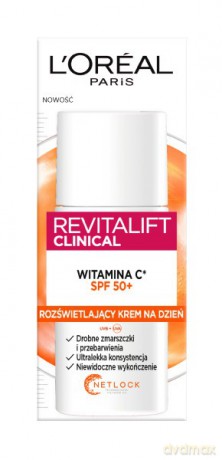 Loreal REVITALIFT CLINICAL Witamina C* Rozświetlający Krem na dzień SPF50+ 50 ml