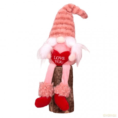 Maskotka Krasnal Love You - różowa bukla