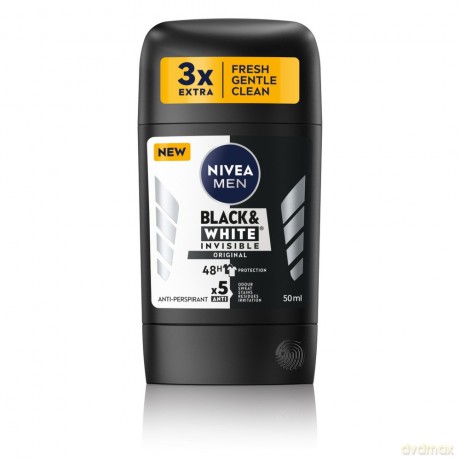 NIVEA Men Dezodorant w sztyfcie męski BLACK & WHITE INVISIBLE ORIGINAL 50 ml