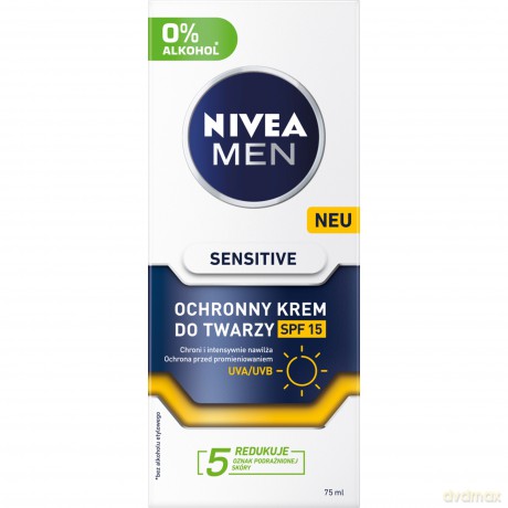 NIVEA MEN Krem 75 ml Sensitive d/twarzy spf15 8854