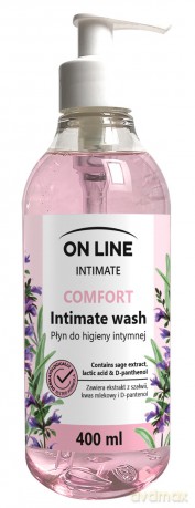 On Line Intimate Płyn do higieny intymnej Comfort z ekstraktem z szałwii 400 ml