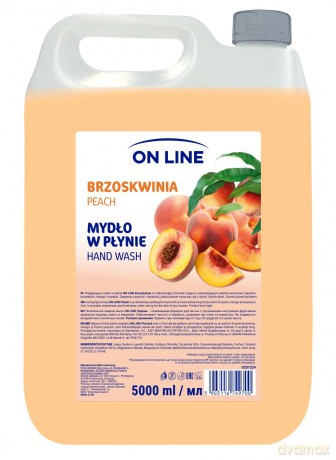 On Line Mydło w płynie transparentne Brzoskwinia - zapas 5000 ml