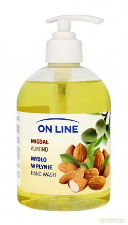 On Line Mydło w płynie transparentne Migdał - dozownik 490 ml