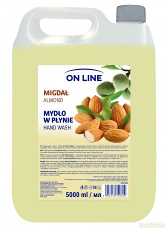 On Line Mydło w płynie transparentne Migdał - zapas 5000 ml