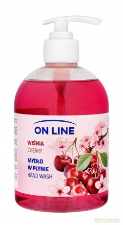 On Line Mydło w płynie transparentne Wiśnia - dozownik 490 ml