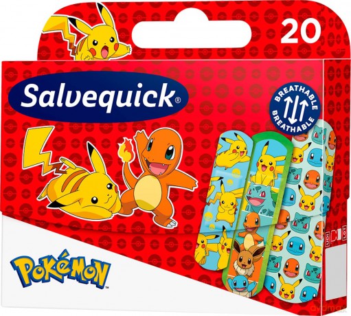 Salvequick Plastry opatrunkowe dla dzieci Pokemon -20szt